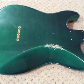 MJT Hardtail Strat Body for Fender style guitar 2017 Sherwood Green Metallic image 5