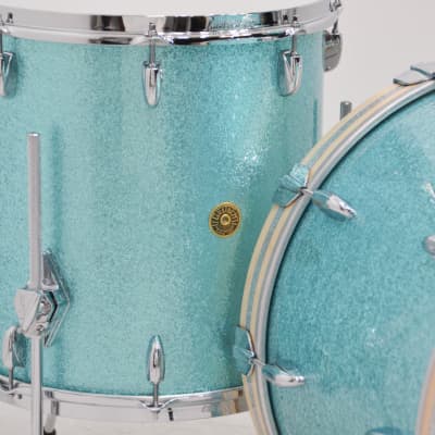 Gretsch Broadkaster 3pc Drum Kit - "Turquoise Sparkle" image 3