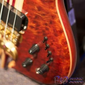 Alembic BURLREDWOOD4 Custom Burl Redwoood Top 4 String Bass with Hard Case image 7