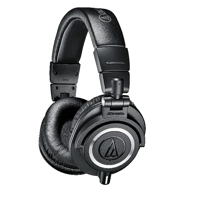 Audio-Technica ATH-M50X Professional Studio Headphones  			