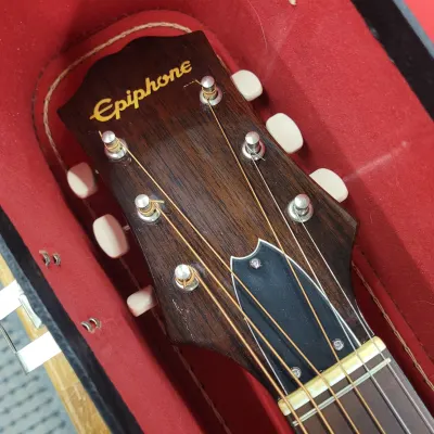 Epiphone FT-140 Dreadnought Acoustic With Case 1972 Natural MIJ image 12