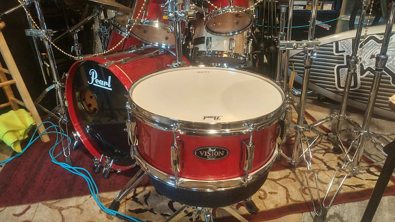 Pearl SST ALL-BIRCH SHELL 14X5 Snare  00's #110 Sequoia Red Lacquer image 1