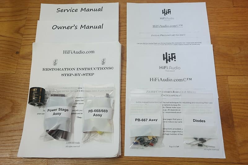 Luxman CL-35 restoration kit filter capacitor repair rebuild fix  			