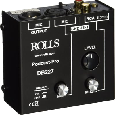 Rolls DB227 Podcast Pro Mic/Source Passive Mixer image 3