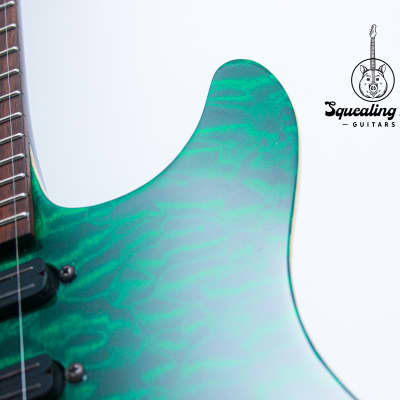 BRIAN MOORE USA M/C1 Double Cutaway 156# " Emerald Green + Rosewood" (1992) image 8