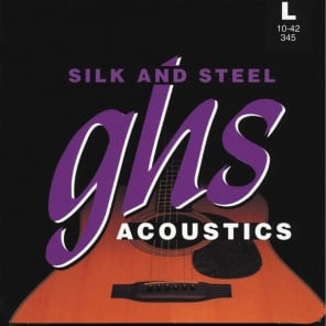 GHS 345 Silk and Steel Acoustic Guitar Strings - Light (10-42)