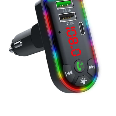 Audiobox TR-20 Bluetooth FM Transmitter with LED Lights image 6
