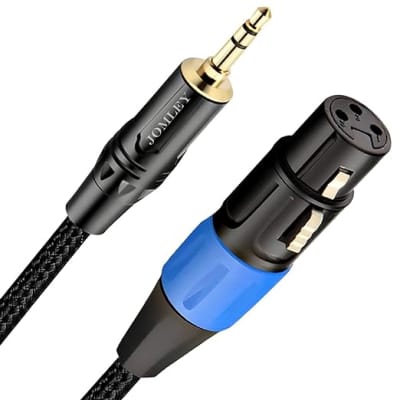  TIMEYES Jack 3.5mm to 3-Pin XLR Male Audio Cable, 0.5M/1.6FT  1/8 Inch to XLR Male Microphone Cable, XLR to 3.5mm Unbalanced Patch Cable,  Aux 1/8'' 3.5mm Plug to XLR Mic Interconnect