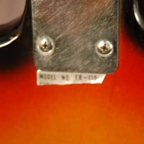 Teisco Del Rey EB-110 Tulip 31 inch scale Bass Original Case 1960's Sunburst image 7