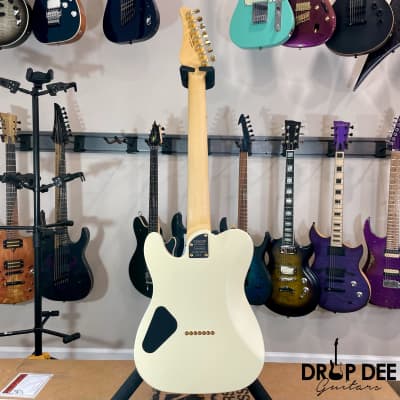 Schecter USA Custom Shop PT-7 7-String Electric Guitar w/ Case-Vintage White Satin image 12