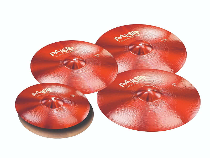 Paiste Color Sound 900 Red 5 Pc Universal Cymbal Set/Model # 192MXTE/New image 1