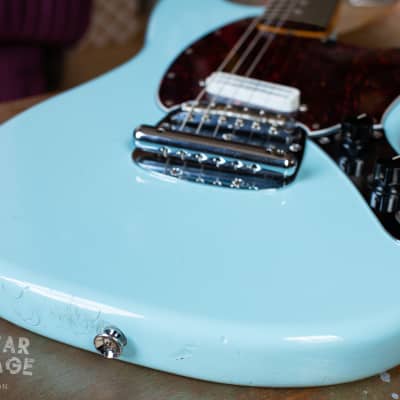 2006 Fender Japan Mustang 65 Vintage Reissue Daphne Blue Seymour Duncan humbucker offset guitar CIJ image 19