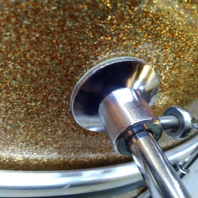 Ludwig 20"x14" Keystone Bass Drum 1965/66 – Champagne Sparkle – Restored image 7