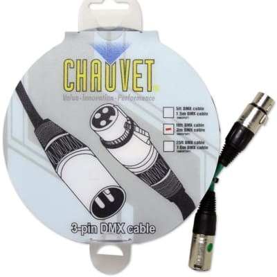 Chauvet DJ DMX3P10FT 10 Foot Male To Female 3 Pin DMX Lighting Cable image 4