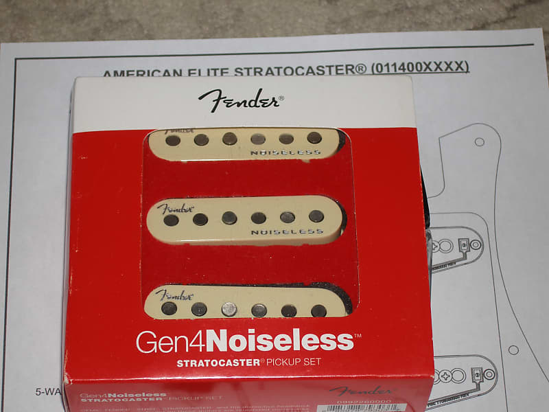 Fender Gen4 Noiseless pickup set with pots and wiring