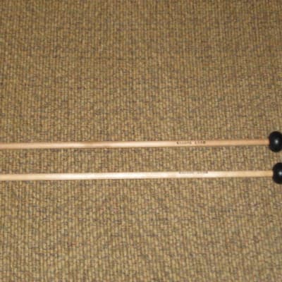 ONE pair new old stock (with packaging) Encore Mallets by Dan Lidster 103B, Oval Hard Rubber Black HEAD (unwound) / Birch Dowel HANDLES, from around 2019, made in USA image 5