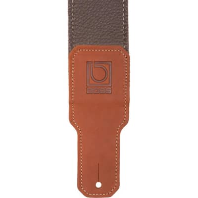 BOSS BSL-25-BRN Leather Instrument Strap - 2.5" Width, Brown image 2