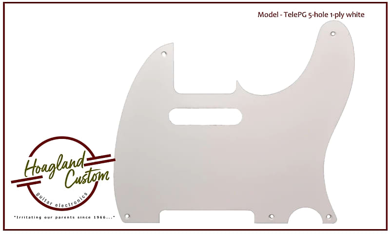 Allparts Pickguard for Telecaster 1-Ply 5-hole White image 1