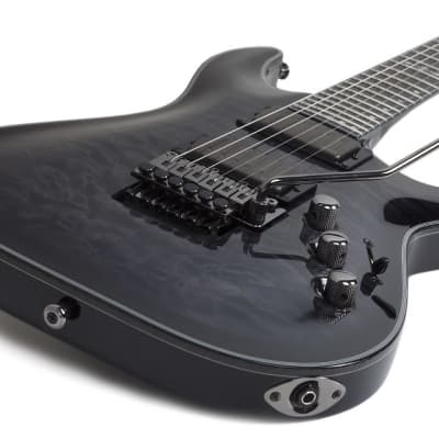 Schecter Hellraiser Hybrid C-1 FR LH Trans Black Burst - FREE GIG BAG - Left-Handed Electric Guitar image 4