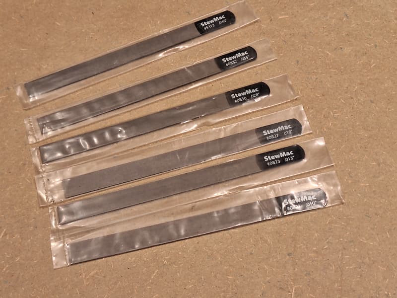 StewMac Gauged Nut Slotting File Set for Electric Guitar 2023 Reverb