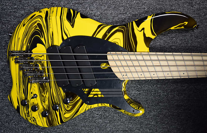 Dingwall NG-3 (5-String), Ferrari Yellow Swirl, DC'd Color, Last 1!  Blem=Save $100! *NOT Pre-Owned