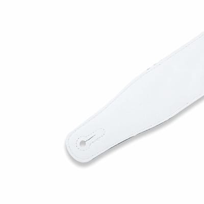 Levy's - MG26DS-WHT - Garment Leather Guitar Strap - White image 5