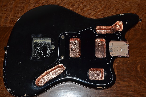 Fender Jaguar body black HH relic shielded vintage custom Fender Jaguar body black HH relic shielded vintage custom