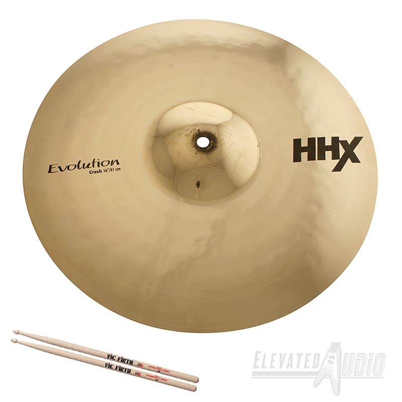 Sabian 16" HHX Evolution Crash Cymbal + 1 Pair of Vic Firth Sticks! MAKE OFFER! CAs #1 Dealer! image 1