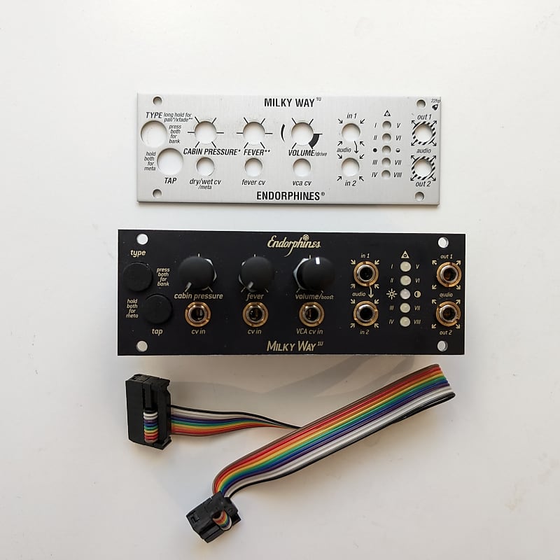 Endorphin.es Milky Way 1U - Black with Silver Panel