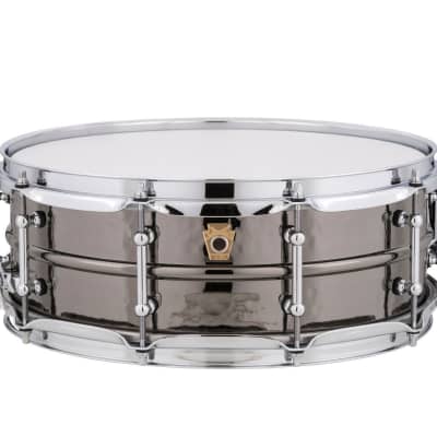 Ludwig LB416KT Hammered Black Beauty 5x14" Brass Snare Drum with Tube Lugs