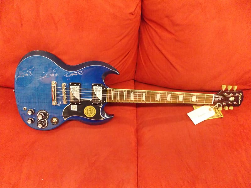 Epiphone G-400 Deluxe Limited Edition Trans Blue Flame Top Epiphone G-400 Deluxe Limited Edition Trans Blue Flame Top
