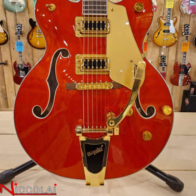 GRETSCH G5422TG Electromatic Classic Hollow Body Double-Cut with Bigsby and Gold Hardware Laurel Fingerboard Orange Stain image 2