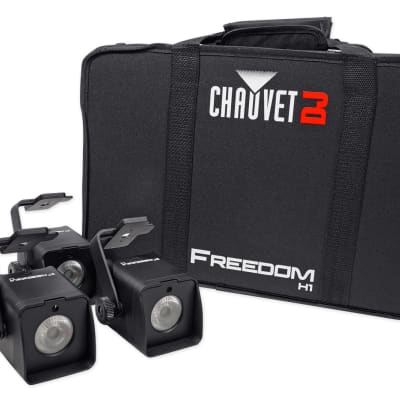 Chauvet DJ Freedom H1 X4 (4) Wireless RGBAW+UV Wash Lights+Bag+Charger+Remote image 2