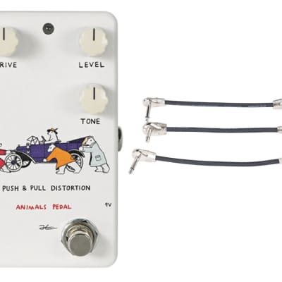 Animals Pedals Push & Pull Distortion + Gator Patch Cable 3 Pack image 1