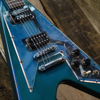 Gibson Flying V 1981 Blue Refin w/ Gibson Reissue PAFs image 15