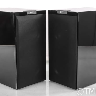 KEF R300 Bookshelf Speakers; Gloss Black Pair image 2
