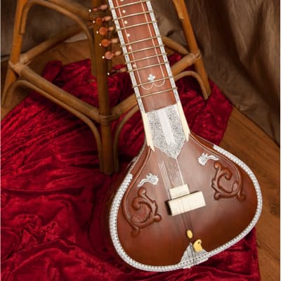 Banjira STRSN-L | Standard Sitar with Padded Gig Bag, Light Brown. New with Full Warranty! image 8