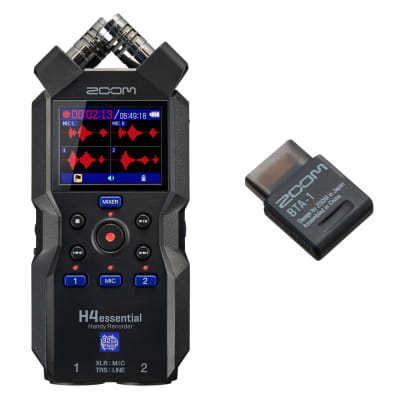 Zoom H4essential 4-Track Handy Recorder With ZDM-1 Podcast Mic Pack Accessory Bundle