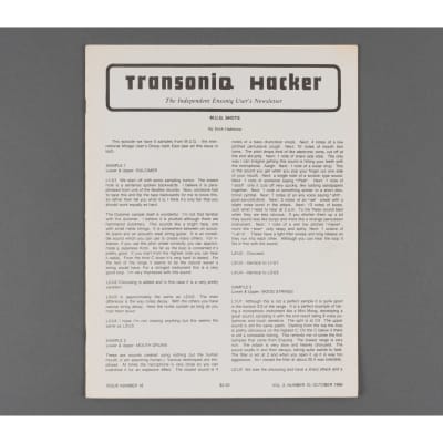 Transoniq Hacker Ensoniq User's Newsletter Issue #16