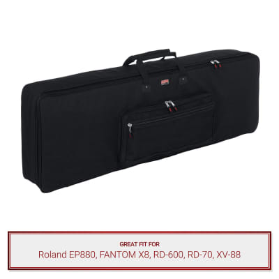 Gator Cases Keyboard Gig Bag fits Roland EP880, FANTOM X8, RD-600, RD-70, XV-88
