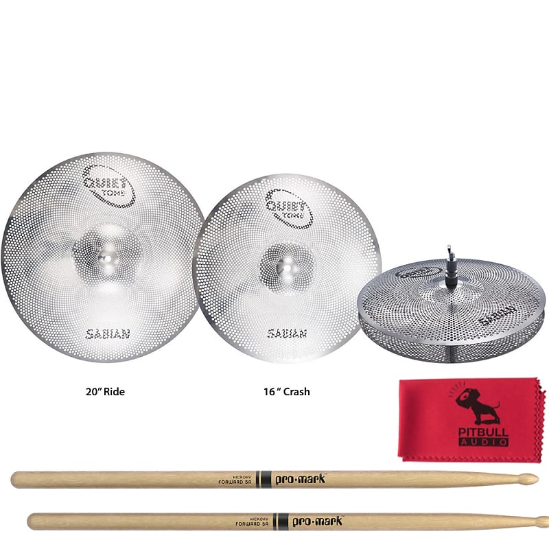 Sabian QTPC503 Quiet Tone Practice Cymbals Box Set w/ Reverb