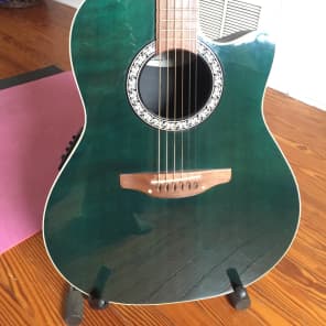 Ovation Balladeer Standard 1861 Forest Green Full Body Acoustic Electric image 2
