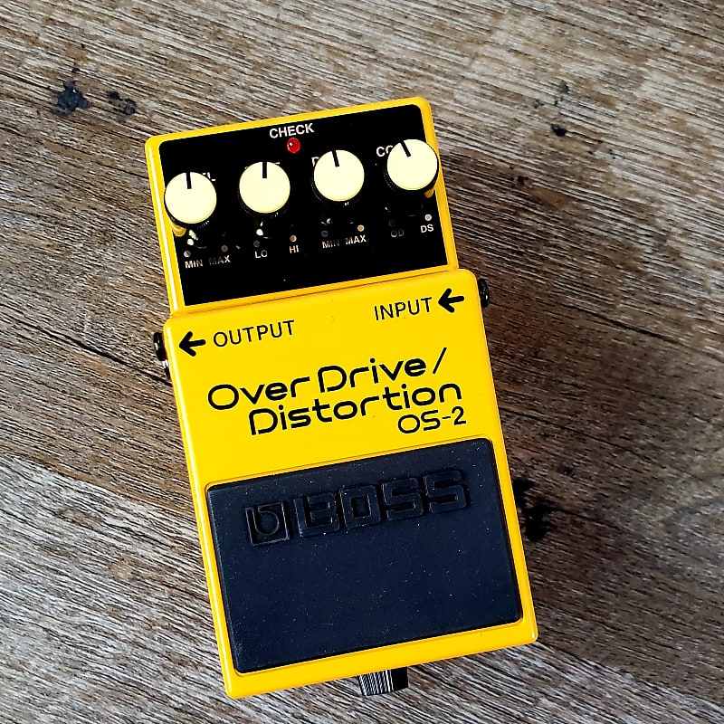 Boss OS-2 OverDrive/Distortion (Silver Label) Yellow
