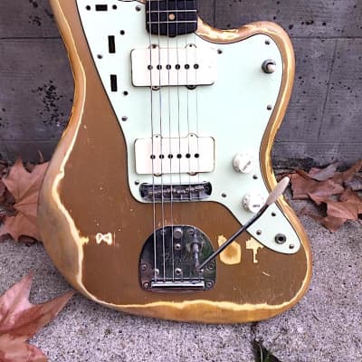 1963 Fender jazzmaster original custom color shoreline gold body image 1