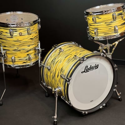 Ludwig 18/12/14" Classic Maple "Jazzette" Outfit Drum Set - Lemon Oyster Pearl image 4
