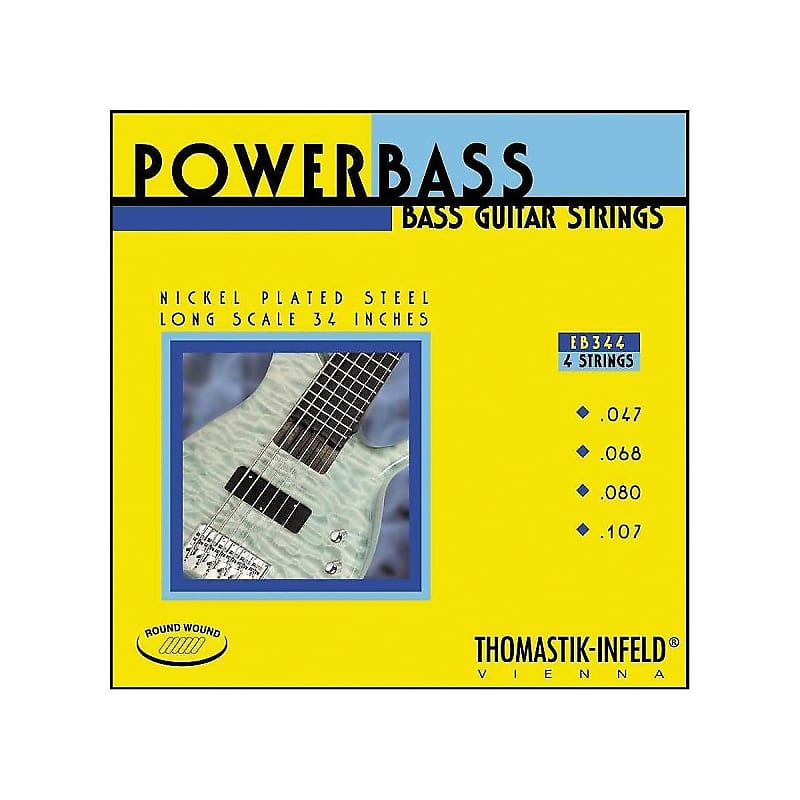 Thomastik-Infeld EB344 PowerBass Magnecore Round-Wound Hexcore Bass Strings - Medium Light (.47 - .107) image 1