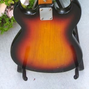 Vintage 1960's Teisco SG Style Sunburst Guitar W/ Gold Foil Pickup image 9