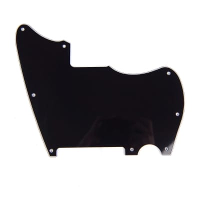 Jazzcaster / telemaster Hybrid Style Guitar Pickguard ,no pickup, 3ply Black