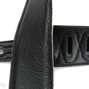 Levy's M26 2.5" Garment Leather w/Suede Back Guitar Strap - Black image 5