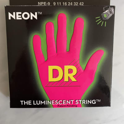 DR NPE-9 HiDef Light Electric Guitar Strings 9-42 2010s - Neon Pink image 1